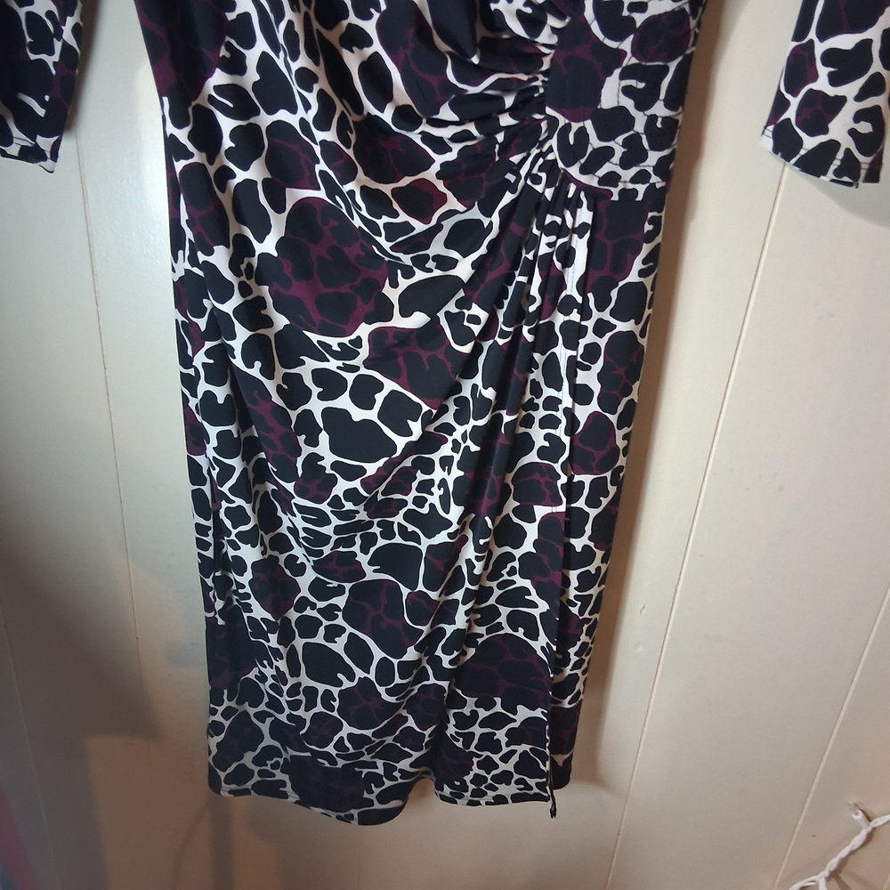 Chic Long Sleeve Animal Print Dress - Picture 4 of 4